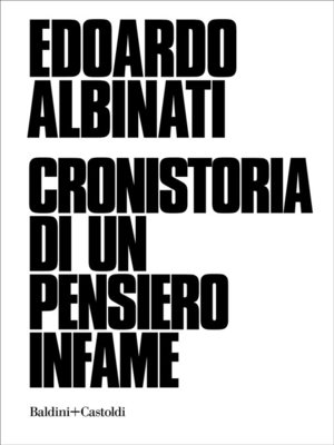 cover image of Cronistoria di un pensiero infame